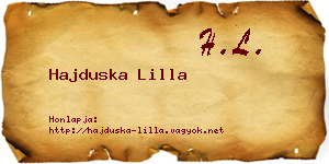 Hajduska Lilla névjegykártya