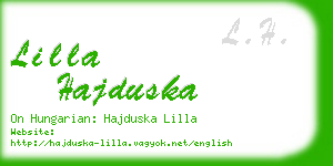 lilla hajduska business card